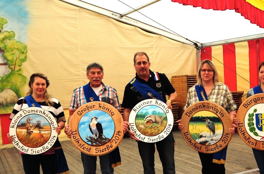 Könige 2014 
v.L. Gaby Kock, Ronald Maschke. Bernd Flentge, Elfi Flentge, Stefanie Etmanski, Noah Kock